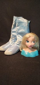 Disney FROZEN Elsa Boots & Styling Hair Adjustable Fits Most Kids size 4-13 - Picture 1 of 17