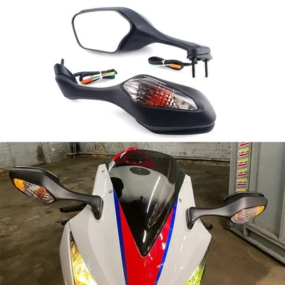 Fold Rearview Mirrors Turn Signals LED For Honda CBR1000RR 2008-2016 2009 2010 S Foto 1 de 4