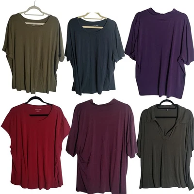 Lote De 6 Camisetas Universales Estándar Pima Mezcla Algodón Manga Corta Talla 2XL Foto 1 de 4