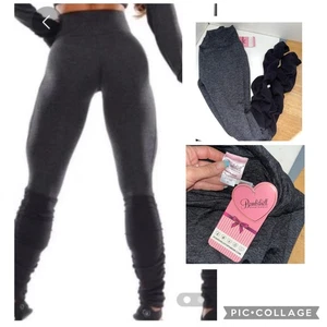 NWT New BOMBSHELL Leg Warmer Legwarmer Leggings Charcoal Grey Black-Large RARE! - Picture 1 of 10