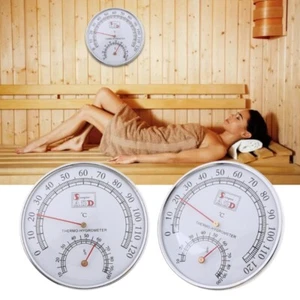 Sauna Thermometer metal Case Steam Sauna Room Thermometer Hygrometer Bath And - Picture 1 of 9