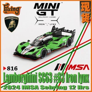 Coche modelo MINI GT 1:64 SC63 #63 Iron Lynx 2024 IMSA Sebring 12 horas - Imagen 1 de 4