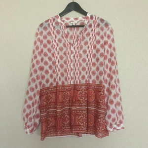 TALBOTS Oberteil Bluse mit leichten Motiven bedruckt langarm Gr. M Damen - Bild 1 von 13
