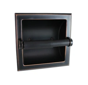 Heavy Duty Wall Mounted Recessed Toilet Paper Holder - Oil Rubbed Bronze - Picture 1 of 4