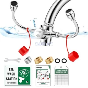 Eye Wash Unit Faucet Mounted Emergency Eyewash Stations for Sink Attachment - Picture 1 of 6