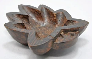 Ancien en Bois Ustensiles de Cuisine Spice Bol Original Ancien Sculpté à la Main - Picture 1 of 8