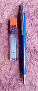 INOXCROM Blue Mechanical Pencil metal 0.5mm + box leads - Picture 1 of 12