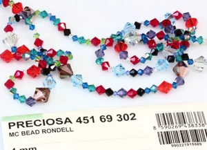 Genuine PRECIOSA Czech Crystal Rondell Bicone Beads * All Colors & Sizes - Picture 1 of 58
