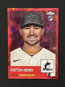 Payton Henry 2022 Topps Chrome Platinum Anniversary Red Atomic /100 #98 RC - Picture 1 of 2