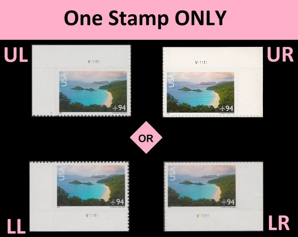 US C145 Airmail St John Virgin Islands 94c plate single MNH 2007 - Image 1 of 1