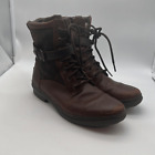 Ugg Australia Kesey Laced Boots Side Zip Womens Booties Brown Leather Us 10