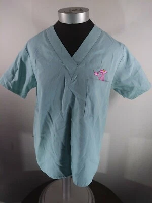 Pink Panther scrub woman's XS  Medical Nurse Doctor Healer Sleep  - Image 1 of 4
