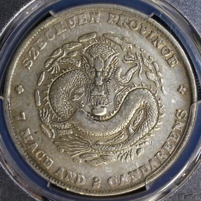 1901-08 CHINA/ SEZCHUAN SILVER DRAGON DOLLAR COIN LM-345C WF "∀"~PCGS XF40 - Image 1 of 4