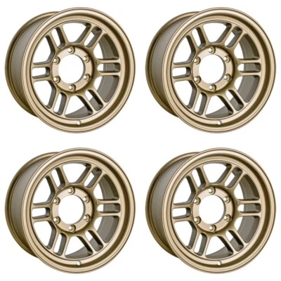 ENKEI RPT1 16X8" +0 6X139.7 TOYOTA TRUCK SUV OFFROAD WHEELS 0MM OFFSET GOLD — 第 1/2 张图片
