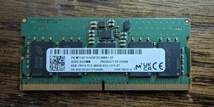Micron SODIMM 8GB PC5 DDR5 4800 1Rx16 MTC4C10163S1SC48BA1 Laptop Notebook RAM - Picture 1 of 1