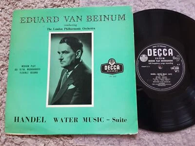 10" Vinyl Eduard Van Beinum - Händel Water Music Suite UK LP - Image 1 of 2