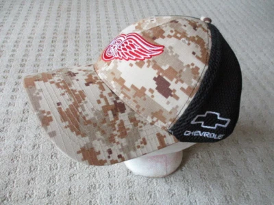 Gorra Detroit Red Wings Chevrolet NHL Hockey Malla Bordada Camuflada Juvenil Foto 1 de 4