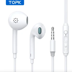 TOPK F20 3.5mm In-ear Headphone HiFi Sound Quality with Mic Jack Earphone HOC - Bild 1 von 4