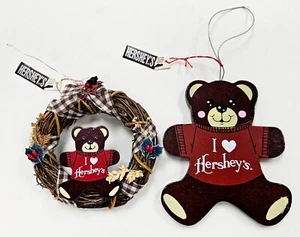 I Love Hershey's Bear ghirlanda albero di Natale ornamento Hershey Park PA set caramelle - Foto 1 di 7
