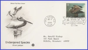 USA5 #3105h ADDR PCS ARTCRAFT FDC   Endangered Species Brown Pelican - Picture 1 of 1