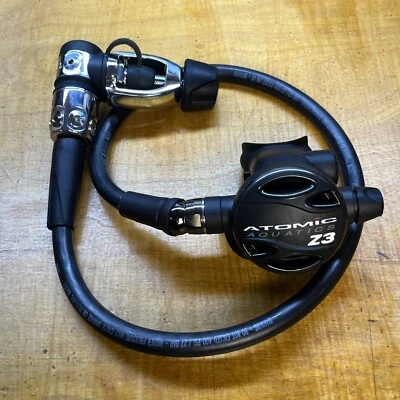 Atomic Aquatics Z3 Yoke Sealed Scuba Diving Regulator - Black - Comfort Swivel - Image 1 of 4