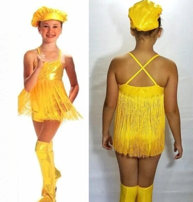 Disfraz de Baile Locomoción Conjunto de 3 piezas AMARILLO Niño Pequeño Shake It Up Go Nuevo Foto 1 de 4