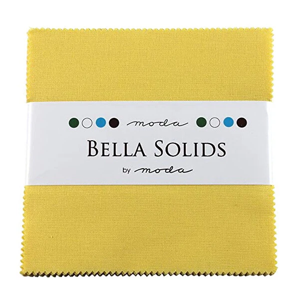 Moda Quilting Charm Pack Bella Yellow 30s Colours 5 Inch Fabrics - Image 1 of 1