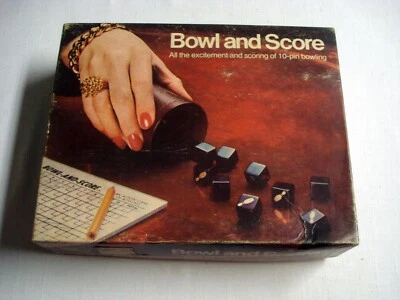 Bowl and Score Game  Complete 1974 Milton Bradley E.S. Lowe Vintage Dice Game - Image 1 of 3