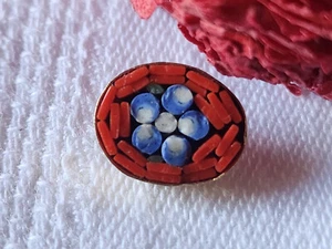 Colección Botón Antiguo Micro Mosaico Millefiori Mini 1 por 1,2 cm G7A - Imagen 1 de 5