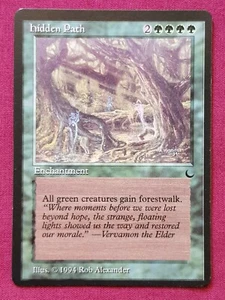 Magic The Gathering THE DARK HIDDEN PATH tarjeta verde Magic The Gathering - Imagen 1 de 2