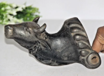 Antigua estatua de vaca, decoración del hogar, figura original de vaca, figuras Nandi coleccionables   Foto 1 de 4