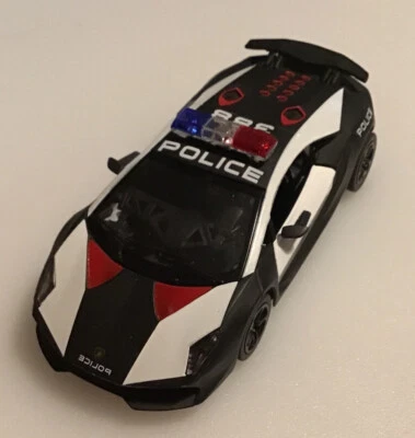 5" Kinsmart Lamborghini Sesto Elemento Coche de Policía Diecast Modelo Juguete 1:38 Foto 1 de 4