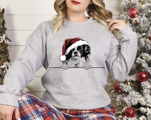 Xmas Sweater Japanese Chin Dog Christmas Sweater Xmas Jumper Xmas Sweatshirt - Picture 1 of 2