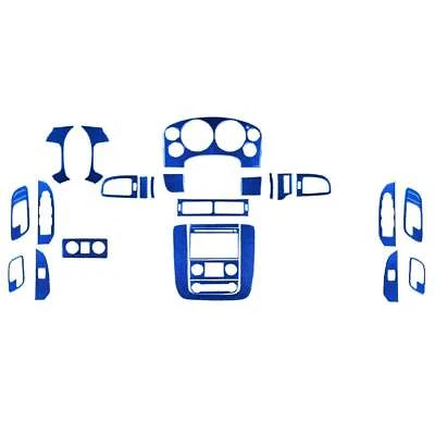 Kits de molduras interiores de fibra de carbono azul de 30 piezas para Silverado/Tahoe/Sierra 2007-2013 Foto 1 de 2