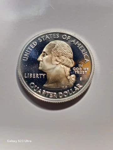 2000 S Statehood Proof Quarter Silver UltraDeepCameo Toned Matte Finish Cover