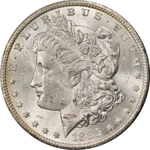1885-CC GSA Morgan Silver Dollar NGC MS62 Nice Eye Appeal Strong Strike - Picture 1 of 4