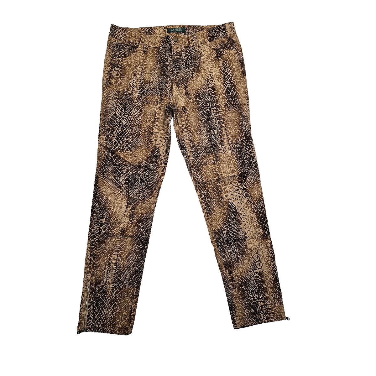 Lauren Ralph Lauren Women's Animal Print Cotton Pants for Lauren Ralph Lauren Women's Animal Print Cotton Pants for