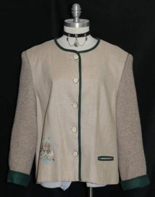 DISTLER ~ Marrón AUSTRIA Mujeres VERANO Informal Falda Vestido Traje CHAQUETA EU 46 18 XL Foto 1 de 4