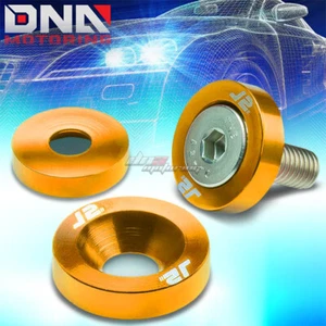 J2 6P GOLD M8x1.25 FRONT/REAR FENDER/ENGINE BAY/BUMPER/BRACKET WASHER+BOLT KIT - Picture 1 of 1