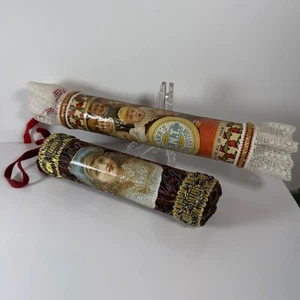 Vintage Cilindro Forma Victoriano Decoupage Adorno de Navidad - Imagen 1 de 10