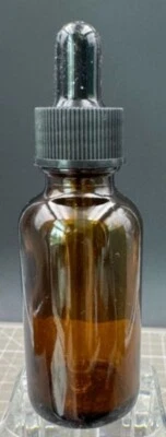 Botella cuentagotas de vidrio color ámbar de 1 oz para aceites tinturas remedios caseros pasatiempos Foto 1 de 4
