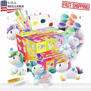 SpringFlower Unicorn Arts & Crafts Painting Kit 8 Pieces Gift Toys for 3-8 Girls - Picture 1 of 9