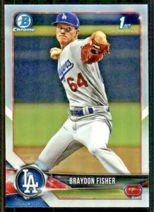Bowman Draft 2018 cromo primera base refractor BDC-82 Braydon Fisher Dodgers - Imagen 1 de 2