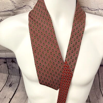 Corbata vintage Tommy Hilfiger corbata cinturón corbata 4x56 1980’s italiano seda rojo EE. UU. Foto 1 de 4