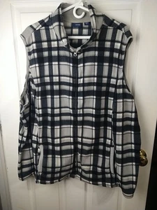 Basic Editions Woman 3X Plaid Vest Full Zip Sleeveless Pockets Casual Outdoor  - Picture 1 of 10