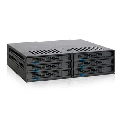 ICY DOCK ExpressCage MB326SP-B, 6 Bay 2.5” SATA HDD/SSD Cage for External 5.25"  - Image 1 of 4