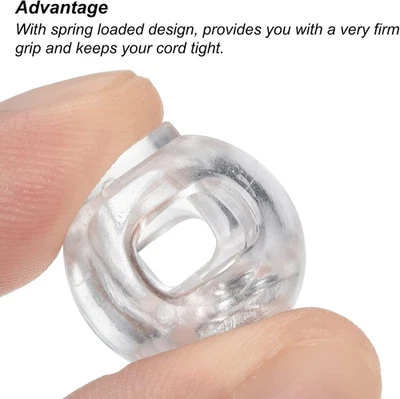 Cerraduras de cordón, paquete de 100 tapones de palanca de resorte de bola para cordones de bolsa con cordón,... Foto 1 de 4