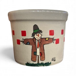Rossville Ohio Pottery Ohio 1pt Crock Scarecrow handbemalt 1999 - Bild 1 von 8