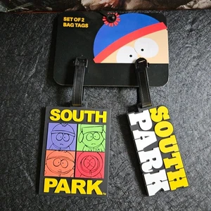 SOUTHPARK Bag Luggage Tags SET OF 2 BRAND NEW - Comedy Central Concept One Acc - Picture 1 of 7