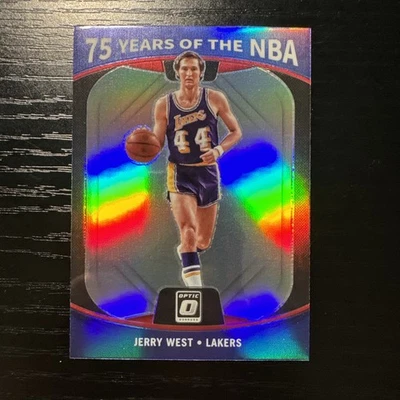 2021 - 22 帕尼尼 Prizm #40 杰里·韦斯特 75 年 NBA (Donruss Optic) — 第 1/4 张图片